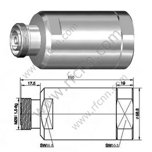 DIN 7/16 Femme pour 1 5/8 "Connecteur de câble Super Flexible RF