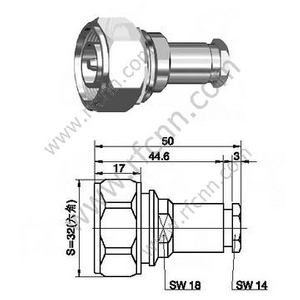 Mâle DIN 7/16 pour connecteur RF RF RF