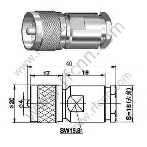 Pince mâle UHF pour connecteur RF213 RF