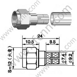 Connecteur F RF pour 5C-2V