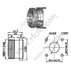 DIN 7/16 Connecteur RF MicroStrip RF