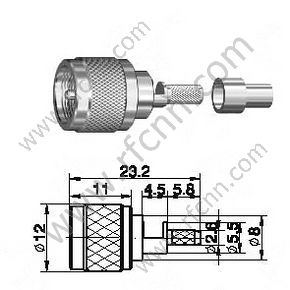 Mini UHF mâle pour connecteur RF RG174 RF